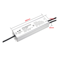 CUL FCC CE RoHS Certifié 4-en-1 Dimmable LED Driver 0-10V Sortie Unique IP67 Étanche AC-DC LED Éclairage 12V 24V 200W