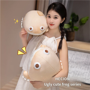 Peluche réaliste et amusante de <span class=keywords><strong>grenouille</strong></span> taureau HECION, adorable peluche de <span class=keywords><strong>grenouille</strong></span> pour enfants, coussin de sommeil et cadeau câlin - Product Image 2