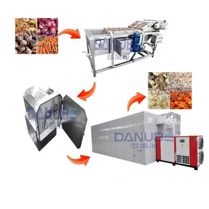 Small Radish Potato Carrot Onion Drying Machine Root Vegetable Washing Slicing Drying Plant - Product Image 1