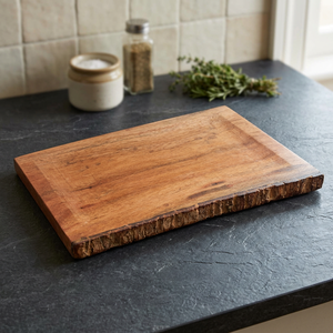High Quality Acacia Wood Durable Dishwasher Safe <b>Tray</b> for Serving Food Drinks <b>with</b> <b>Handles</b> for Home Hotel Use Reasonable Price - Product Image 2