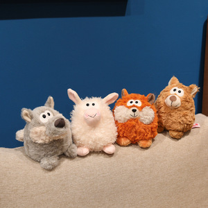 Peluche di Animali della Foresta, Palla di Pelliccia, Volpe, Pecora, <span class=keywords><strong>Lupo</strong></span>, <span class=keywords><strong>Cane</strong></span>, Orso, Compagno e Calmante - Product Image 1