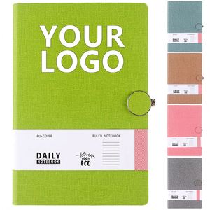Cuaderno de Tapa Dura de PU con Textura de Lino, Impresión de Logotipo Personalizado, Cuaderno de Marca, A5, Cahier con Logotipo, con Caja Personalizada - Product Image 1