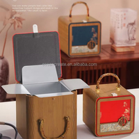 Boîte Cadeau Portable en Bambou Style Chinois avec Logo Personnalisé – Étui de Rangement en Bambou pour Thé, Vin, Gâteau de Lune – Idéal pour les Fêtes