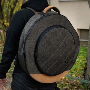 Free sample <b>Cymbal</b> Backpack <b>Bag</b> with 15" Hihat Compartment and Exterior Pocket Heavy Duty Fabric, Padded Shoulder Straps - Product Image 5