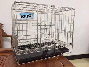 סיטונאי שחור מתכת לחיות מחמד כלב ארגז עמיד חיצוני גדול כלוב כלב מתקפל - Product Image 4