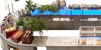 Table de buffet personnalisée commerciale, station chaude et froide, comptoir de buffet