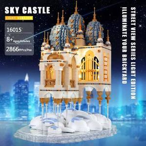 Mould King 16015 2866 Pezzi Serie Street View Castello Aereo Ornamento Modello di Costruzione Giocattolo Educativo Tecnico Regalo Festivo - Product Image 5