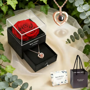 Roses artificielles, <span class=keywords><strong>rose</strong></span> <span class=keywords><strong>éternelle</strong></span>, collier en cuir avec <span class=keywords><strong>rose</strong></span> préservée, cadeau romantique pour femmes, occasions festives - Product Image 5