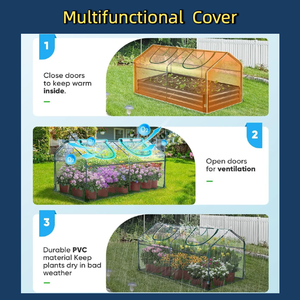 بيت زجاجي صغير محمول بقاع مرتفع ومناسب للاستخدام الداخلي والخارجي مقوى بإضاءة عالية ومقاومة للماء - Product Image 3