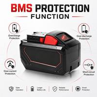 Batterie de remplacement pour outils électriques au lithium-ion 18V pour Milwaukee M18 Fuel 48-11-1860 48-11-1850 48-11-1820 Outils sans fil