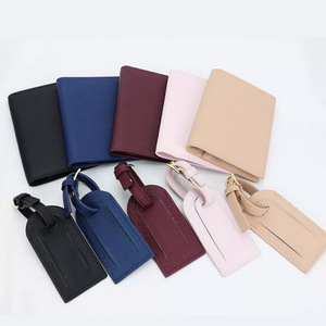 Étiquette de bagage en microfibre bleue, couleur unie, style luxueux, accessoire de voyage durable - Product Image 4