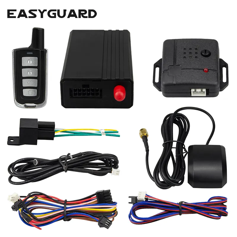 EASYAGUARD car alarm system GPS tracker APP lock unlock control,geo-fence & voice monitor compatible with IOS&Android smartphone
