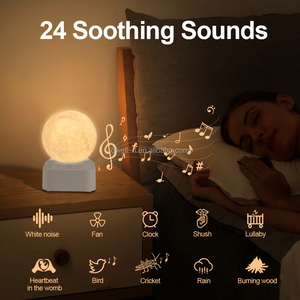 Bebê Som Máquina Ruído Branco Som Máquina Viagem e Berçário 24 sounds RGB noite luz Recarregável - Product Image 2