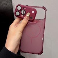 Coque de téléphone portable magnétique ultra-fine en TPU mat avec objectif détachable pour iPhone 18 17 16 Pro Max, compatible avec la recharge sans fil