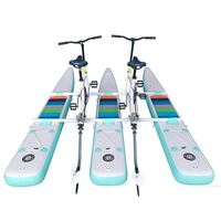 Vélo aquatique flottant à deux places de type SUP, ponton plat, cadre en aluminium haute pression, pour complexe hôtelier, rangement facile, de Chine Lumark