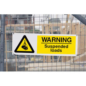 เครื่องมือหมุนด้วยเครื่องหมาย 'ระวังโหลดที่ถูกระงับ' เพื่อเพิ่มความปลอดภัยและการรับรู้ - Product Image 1