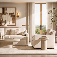Fauteuil d'appoint carré moderne en tissu, fauteuil lounge individuel rembourré avec pieds en bois massif