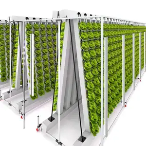 Lyine zip hydroponic growing tower vertical growing system zip channel full hydroponic system in greenhouse