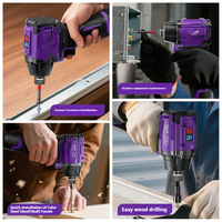 Visseuse à chocs sans fil QIVOLT 18V, rechargeable, lithium-ion, couple élevé 220 Nm, 3 vitesses, mandrin 1/4'', avec batterie 2,5 Ah