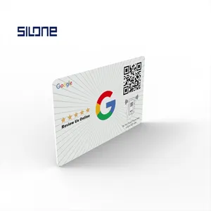 Aangepaste Afdrukken Url Qr Code En Coderen Chip 13.56Mhz Pvc Ntag213 215 216 Nfc Google Review Nfc Kaart