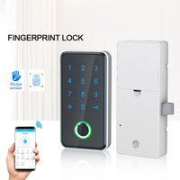 Cerradura Electrónica Inteligente con Huella Dactilar y Contraseña, App TTLOCK, para Oficina, Sauna, Gimnasio, Gabinete, Cajón, Seguridad, Pantalla Táctil, Alta Sensibilidad