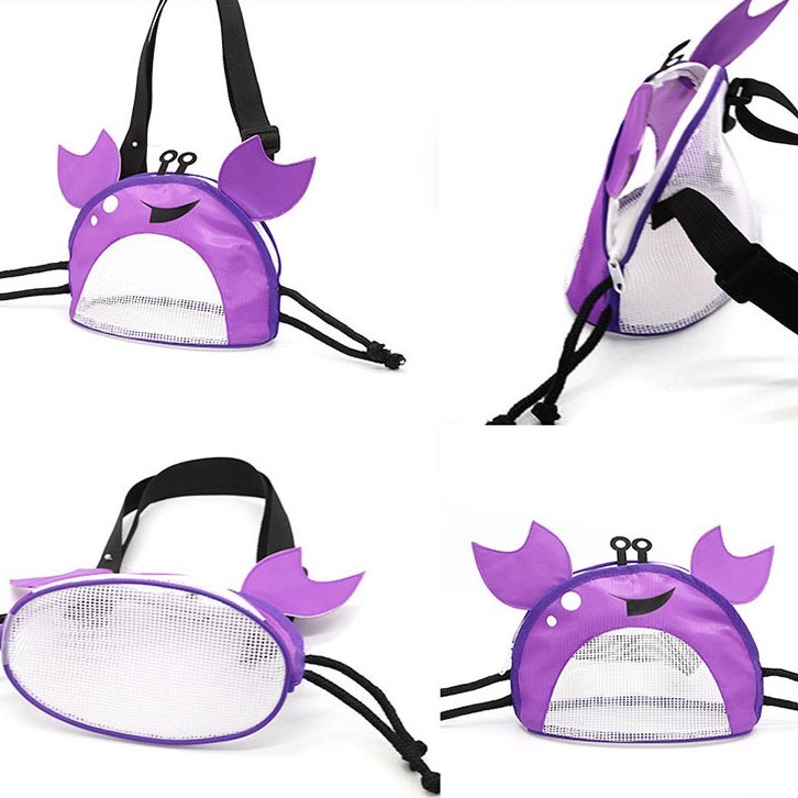 Lot De 3 Sacs De Plage En Filet – 3 Pochettes, Sangle Réglable, Pour Coquillages Et Jouets De Piscine – Camping, Voyage, Lac