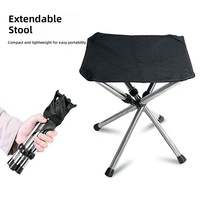 Chaise de camping pliable télescopique en acier inoxydable - Portable pour la plage, la pêche, les voyages et la salle de sport
