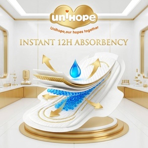 Unihope 290mm Serviettes hygiéniques en coton premium haute absorption pour la nuit, serviettes pour femmes, marque privée, achat en gros, Moyen-Orient - Product Image 2