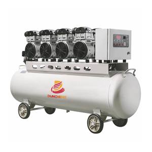 Compresor de aire 4HP 8bar sin aceite 120L 4 pistones estacionario silencioso refrigerado por aire 120 litros sin aceite hecho en China - Product Image 2