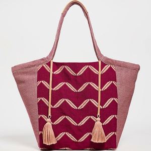 Custom <b>Large</b> Portable Autumn <b>Beach</b> Tote <b>Bag</b> Ladies Canvas Shoulder Tote <b>Bags</b> Tassels Open Closure Embroidery Stripes Summer - Product Image 2