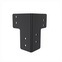 Cadre de support de pergola extérieure moderne minimaliste personnalisé, poteaux de clôture, pièces de connexion en fer forgé triangulaires