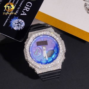 Phụ kiện đồng hồ mạ đá Moissanite VVS, kiểu Hip Hop, viền GA2100, bạc 925, đã qua kiểm định kim cương - Product Image 3