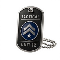 Pendentif Dog Tag en Acier Inoxydable Léger et Résistant, Porte-clés en Métal Imprimé UV, Idéal Cadeau