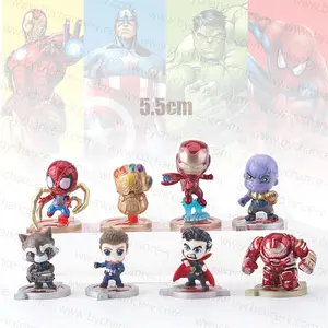 Most popular superhero movie characters 55mm plastic cartoon figure toys for gacha machine capsule toys filler