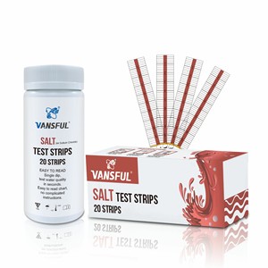 Tiras reactivas de sal VANSFUL, 20 tiras, resultados rápidos para análisis de agua de piscinas y jacuzzis - Product Image 1