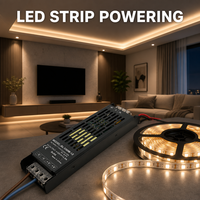 Alimentation à découpage IP20 à tension constante, entrée AC 110-220V, sortie DC 12V 150W, noire, pour bande LED