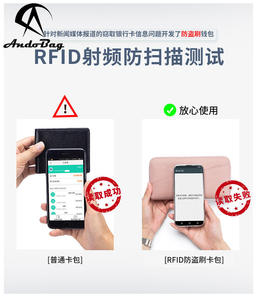 Portefeuille long japonais en cuir véritable Andong pour femmes, grande capacité, porte-cartes accordéon RFID, pochette de téléphone tendance ANS7366 - Product Image 3