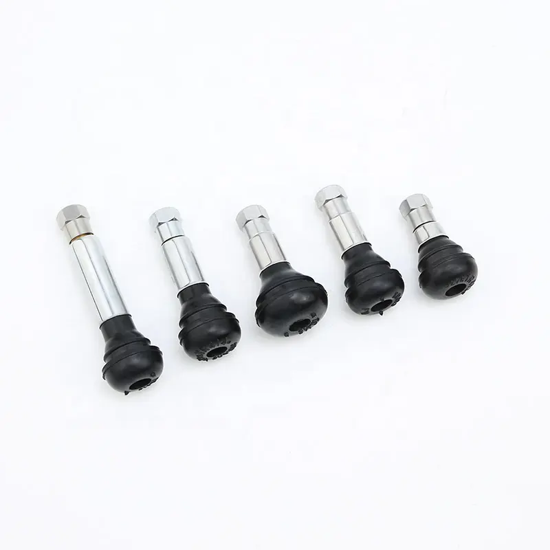 Chrome Straight Sleeves Snap-in Car Auto Parts Tire Inflation Valve Resistant Rubber TR413 Tire Valves