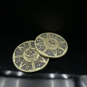 High Quality Shiny Gold Poker Chips Custom Challenge Coin Maker Zinc Alloy Souvenir Coin Blank Metal Crafts Supplier