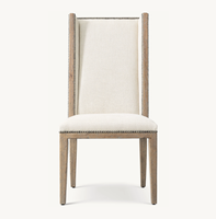 Ensemble de salle à manger intérieur de style moderne Ammes, de haute qualité, pour hôtel, restaurant, banquet, mobilier de salle à manger en chêne et tissu pour salon