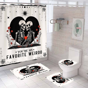 Ensemble <span class=keywords><strong>de</strong></span> rideaux <span class=keywords><strong>de</strong></span> <span class=keywords><strong>douche</strong></span> personnalisés en 3D pour la Saint-Valentin, imperméable, résistant à la moisissure, décoration <span class=keywords><strong>de</strong></span> salle <span class=keywords><strong>de</strong></span> bain avec crochets, plusieurs modèles - Product Image 2