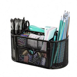 Professional Most Popular Home <b>Office</b> <b>Supplies</b> Wire Metal Women Makeup Mesh Desk Organizer with Sliding Drawer - Product Image 6
