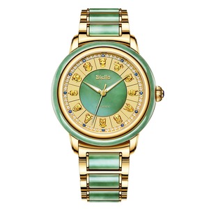 Diella Men's 6007 Luxury Business Quartz Watch Sapphire Simple Trendy <b>Jade</b> Automatic Pair for Couples Drioshipping Men's Women's - Product Image 4