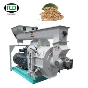 CE New Horizontal Ring Die Wood Rice Husk Sawdust Straw Pellet Mill Extruder Machine for Biomass Fuel Manufacturing Plant