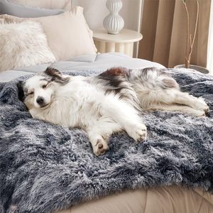 Solid Color Reversible Soft Sherpa PV Fleece Waterproof <strong>Dog</strong> Bed Cover Pet Blanket <strong>Throws</strong> <strong>for</strong> Bed <strong>Sofa</strong> and Floor - Product Image 5