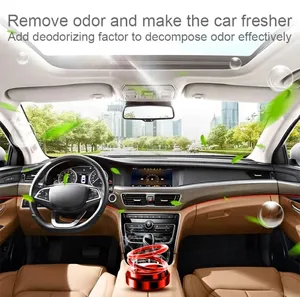 Atacado Carro Perfume Solar Duplo Anel Carro Air Freshener Personalizado Criativo Rotativo Design Carro Aromaterapia