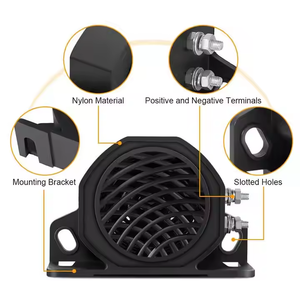 Nuevo HILMO BA01, Alarma de Advertencia de Reversa con Zumbador, Resistente al Agua IP66, DC12-48V, Negro, para Camiones de Bomberos y Ambulancias - Product Image 6