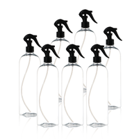 Bouteille pulvérisateur à gâchette vide en PET ambre noir de 2 oz, 3 oz, 4 oz, 8 oz, 16 oz, 32 oz pour cosmétiques faciaux et nettoyage