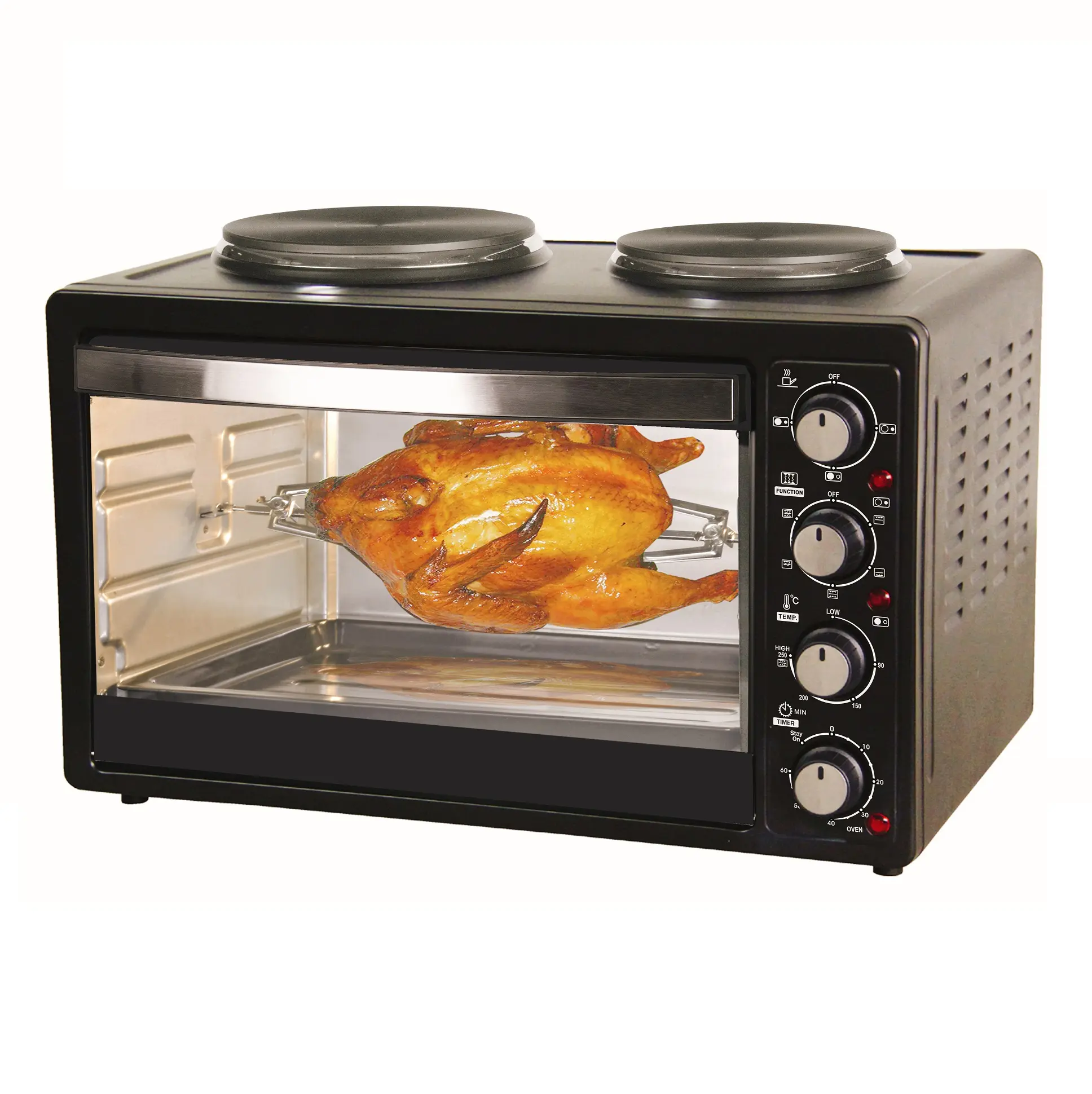 30L electric toaster oven with hot plate portable large table benchtop home baking oven stove