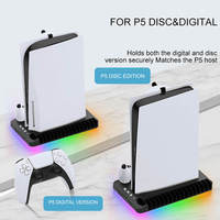 Station de charge et support de refroidissement personnalisés pour console PS5 Slim avec contrôleur LED RGB en gros